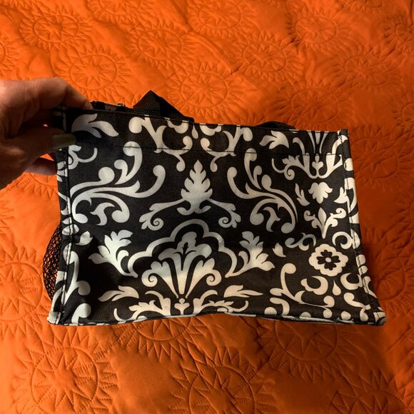 Thirty-one Black & White Parisian Pop organizer mini tote #2 - Picture 2 of 11